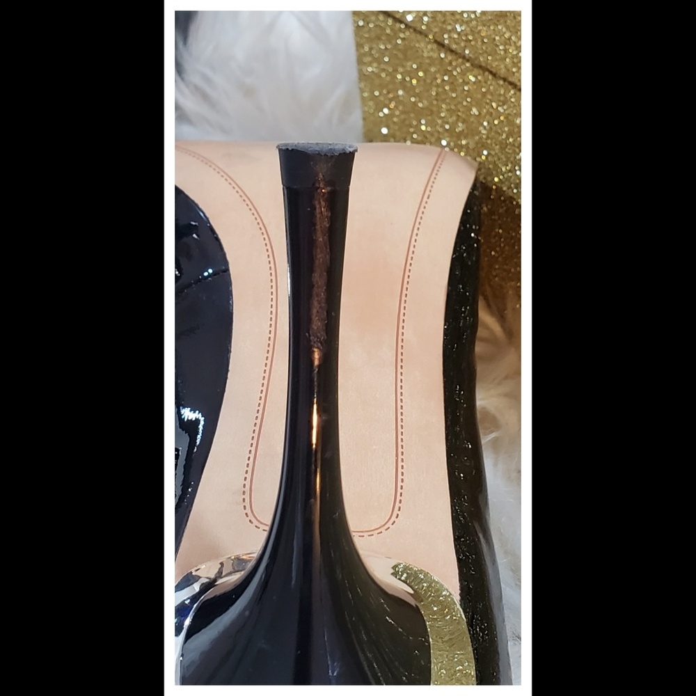 Sam Edelman Black Patton Leather Pumps - Sz 9.5 - Picture 6 of 6